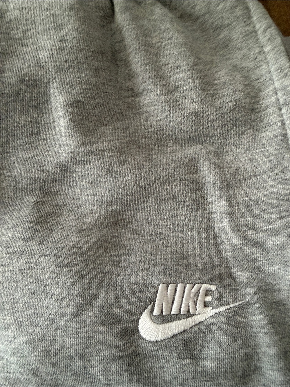Nike Youth Gray Fleece Joggers with White Swoosh - Picture 4 of 4